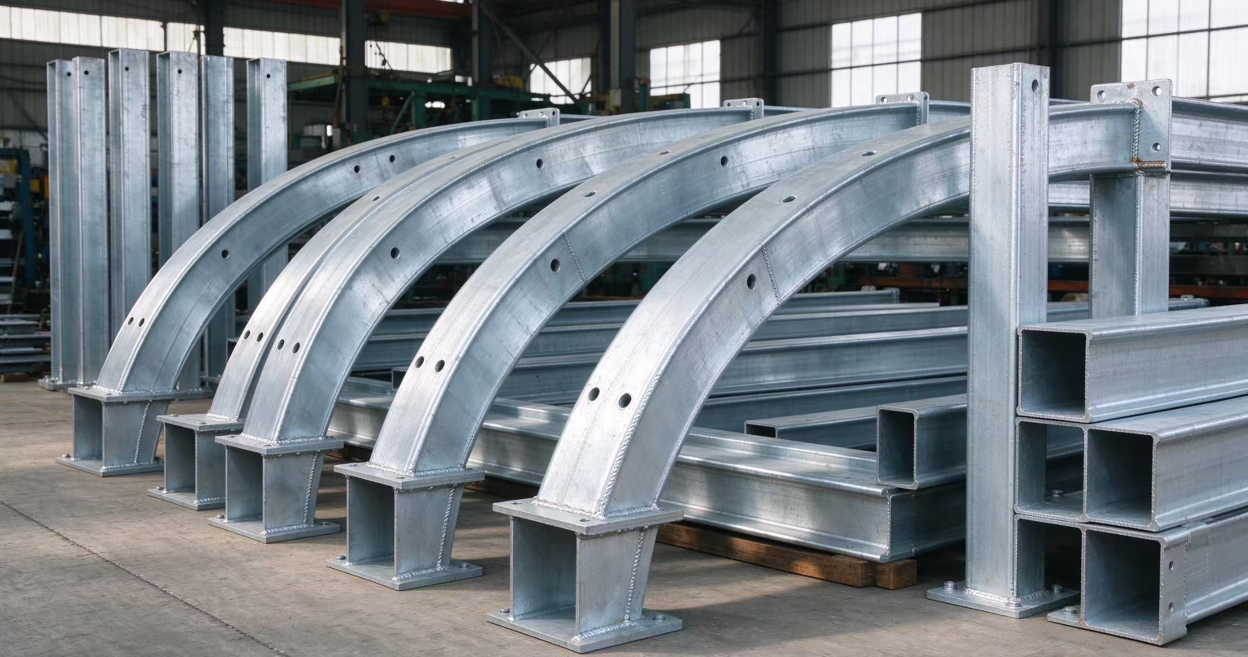 Bending beam & galvanized square pipe